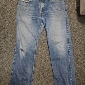 Levi’s 505 Regular Fit Men’s Blue Denim Jeans Straight Leg W36 L32